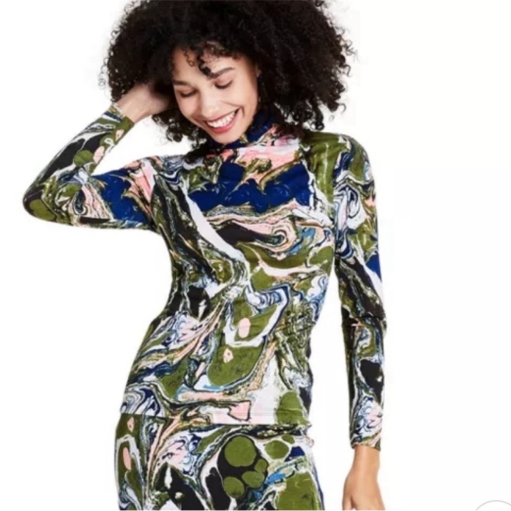Rachel Comey‎ x Target Marble Print Textured Long Sleeve Turtleneck XS